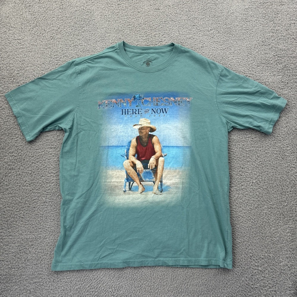No Shoes Nation Kenny Chesney T Shirt Here And Now Tour 2022 Concert Men's XL